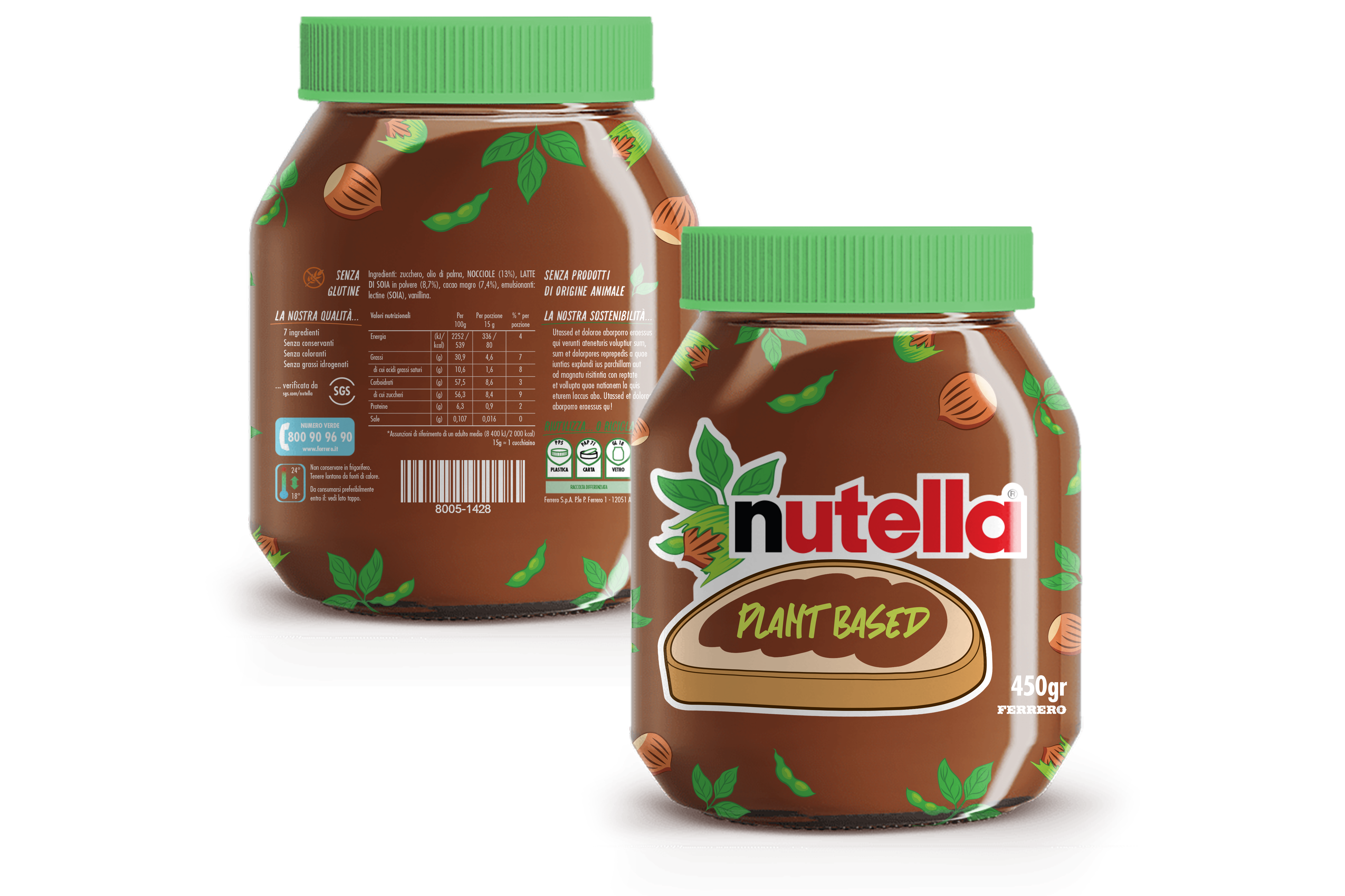 nutella plant based proposed design mock up