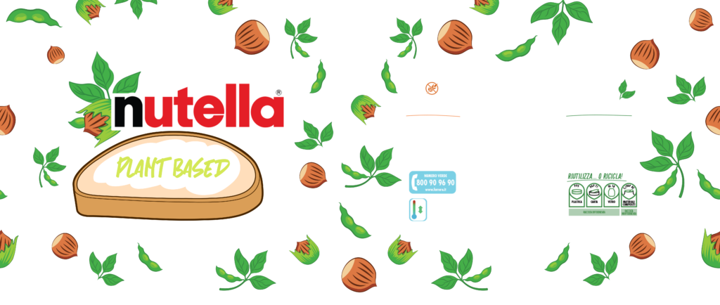 nutella plant based proposed sleeve design